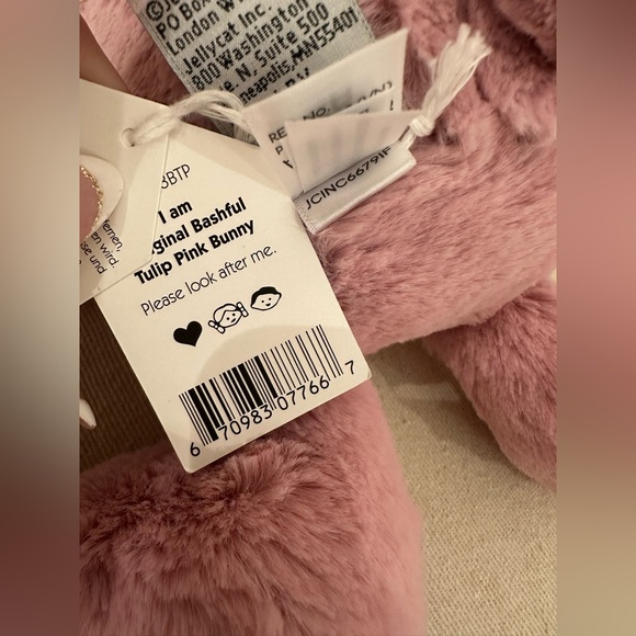 NWT Rare Bashful Tulip Pink Bashful Bunny Authentic - Picture 8 of 9